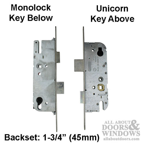 G-U Unicorn 45/92  Single Point Mortise Lock - Key ABOVE Handle - G-U Unicorn 45/92  Single Point Mortise Lock - Key ABOVE Handle