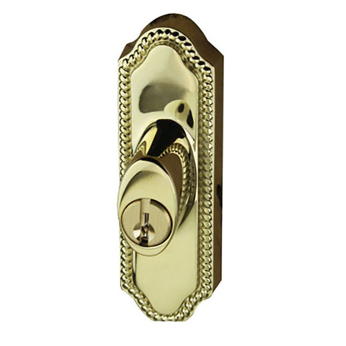 Andersen Gliding Door Keyed Lock - Left-Handed - Bright Brass Finish (1994 - Present) - Andersen Gliding Door Keyed Lock - Left-Handed - Bright Brass Finish (1994 - Present)