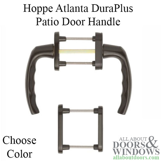 Hoppe Atlanta Patio Balcony Handle with Cylinder Escutcheon - Choose Color
