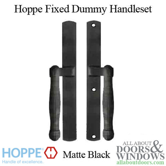 Hoppe HLS 9000 Sliding Door Handle-Set, M574/2165N, Fixed Dummy - Matte Black