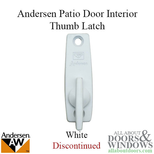 Old Style Patio Door Interior Thumb Latch - White