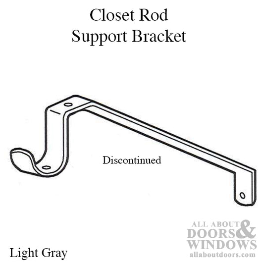 Unavailalble Bracket - Shelf and Closet Rod Support - Light Gray