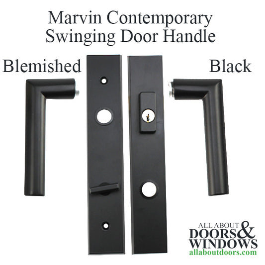 Blemished - Marvin Contemporary Swing Door Handle, Matte Black