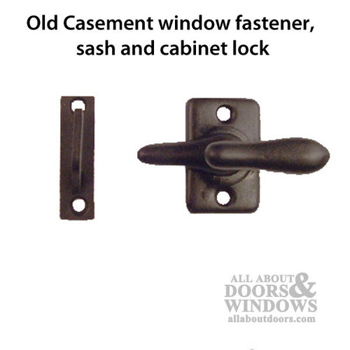 Discontinued - Casement Window Fastener, Sash  & Cabinet Lock - Black - Discontinued - Casement Window Fastener, Sash  & Cabinet Lock - Black