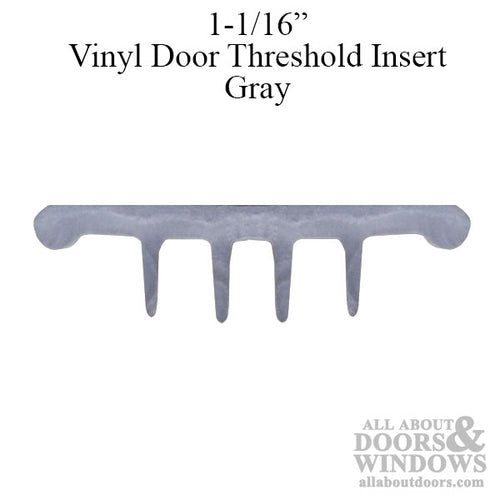1-1/16 Inch Vinyl Door Bottom Threshold Insert - Gray - 1-1/16 Inch Vinyl Door Bottom Threshold Insert - Gray