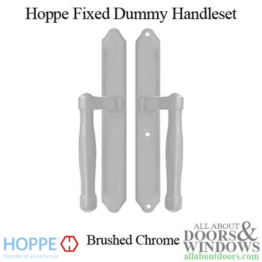 Hoppe HLS 9000 Sliding Door Handle-Set, M574/2170N, Fixed Dummy - Brushed Chrome