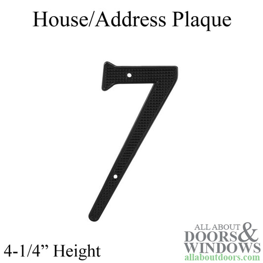 House Numbers 4-1/4 Inch 7 - Black