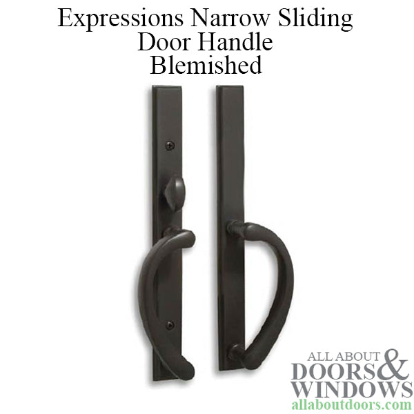 Blemished Expressions Narrow Square, Active Non-Keyed Sliding Door Handle - Black - Blemished Expressions Narrow Square, Active Non-Keyed Sliding Door Handle - Black