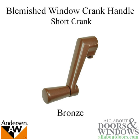 Blemished Andersen Window Crank Handle, Short Shank - Bronze