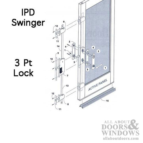 Peachtree IPD Citadel Swing Hardware - Polished Chrome - Peachtree IPD Citadel Swing Hardware - Polished Chrome