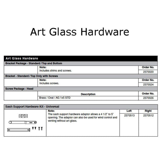 Andersen Perma-Shield Casement Windows - Sash Support Hardware Kit - Universal - Right
