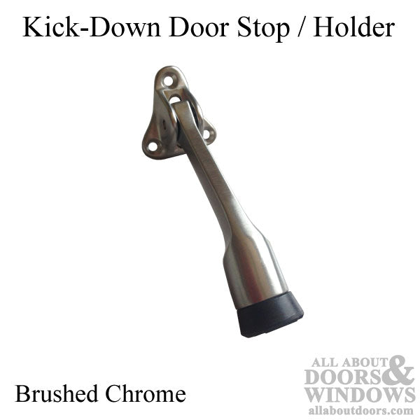 Ives Commercial Kick-Down Door Holder - Brushed Chrome - Ives Commercial Kick-Down Door Holder - Brushed Chrome