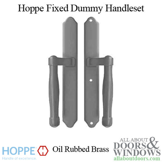 Hoppe HLS 9000 Sliding Door Handle-Set, M574/2170N, Fixed Dummy - Oil Rubbed Brass
