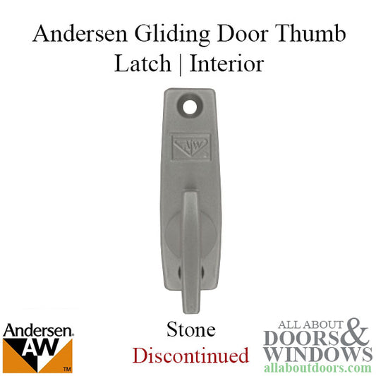 Andersen Window - Prefinished Terratone Doors - Inside 2 Panel Thumb Latch - Stone