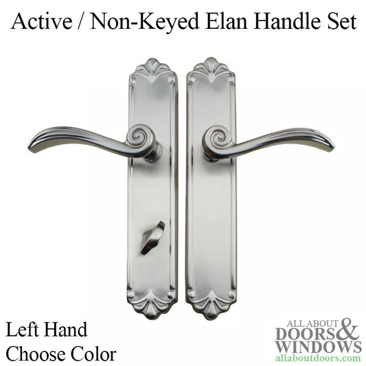 Elan Non-Keyed Handle Set for Active Pella Door with Thumbturn, Left