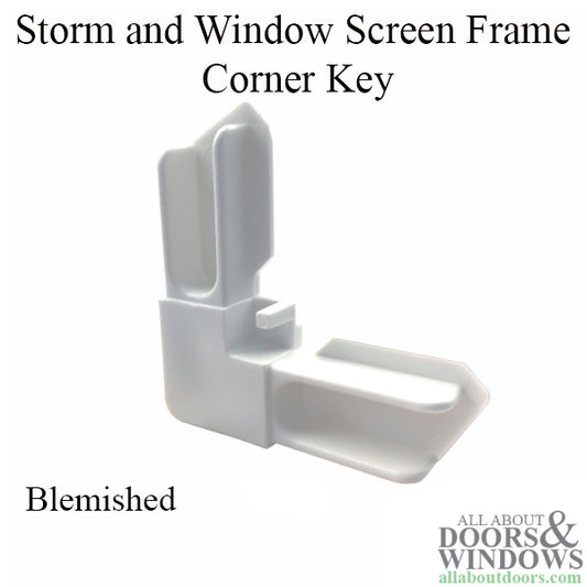 Weather Shield Storm and Window Screen Frame Corner Key - White - BLEMISHED