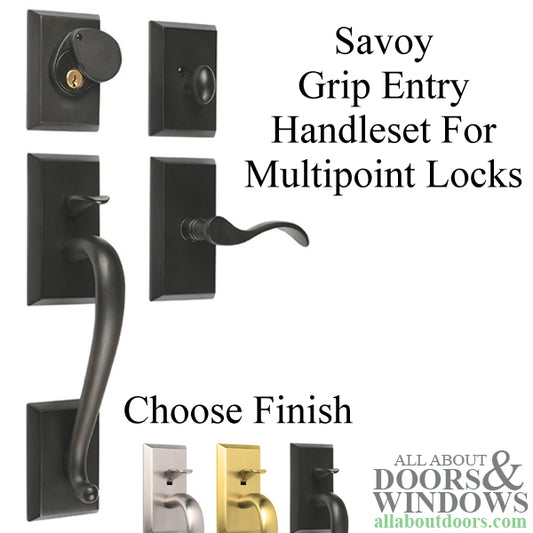 Savoy Grip Entry Handleset for Multipoint Locks