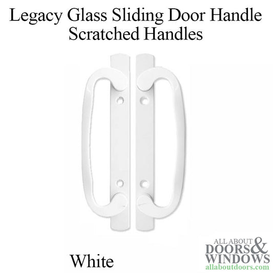 Blemished Legacy Glass Sliding Door Handle, DUMMY - White