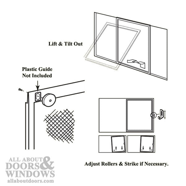 Discontinued Roller Assembly with 3/4 Inch Nylon Wheel for Sliding Screen Door - Discontinued Roller Assembly with 3/4 Inch Nylon Wheel for Sliding Screen Door