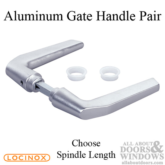 Aluminium Gate Handle Pair with 2-3/8" or 4-3/4" Spindle Length