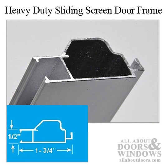 Sliding Screen Door Kit,  48" x 81" Aluminum Frame, With Screen Material - Choose Color
