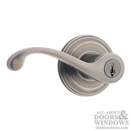Kwikset 740CHL-15AS Commonwealth Entry Door Lock SmartKey with 6AL Latch and RCS Strike Antique Nickel Finish
