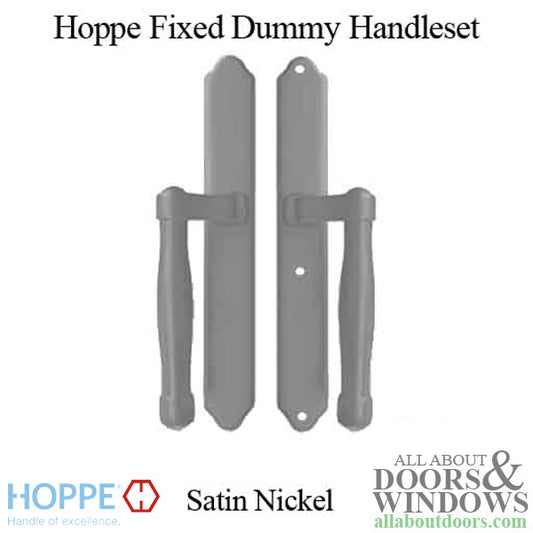 Hoppe HLS 9000 Sliding Door Handle-Set, M574/2170N, Fixed Dummy - Satin Nickel