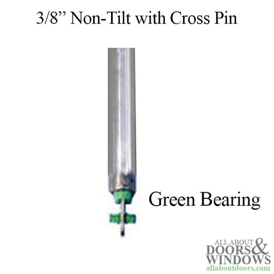 3/8” Spiral Non-Tilt Cross Pin Balance Rod, Green Bearing