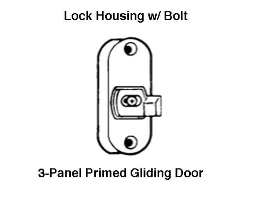 Andersen 3-Panel Door Lock Housing and Bolt Assembly - White - Discontinued