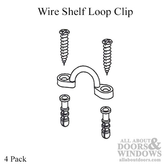 Wire Shelf Loop Clip - 4 Pack