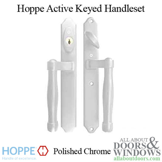 Hoppe HLS 9000 Sliding Door Handle-Set, M574/2170N Active Keyed - Polished Chrome