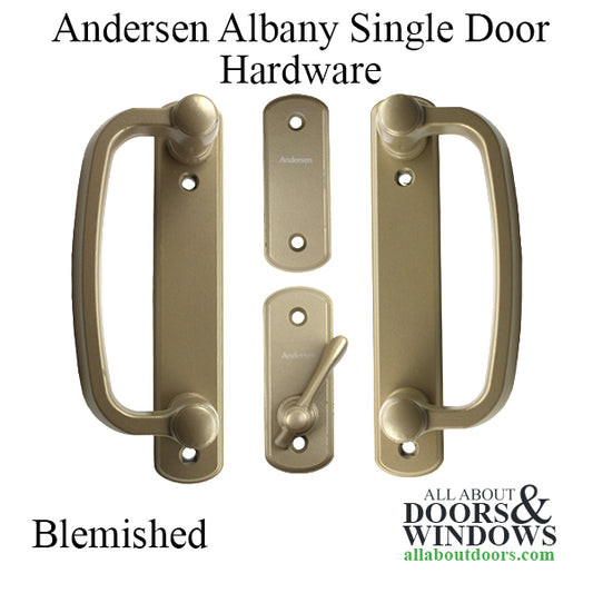 Blemished - Andersen Albany 2-Panel Gliding Door Trim Hardware Set - Gold Dust