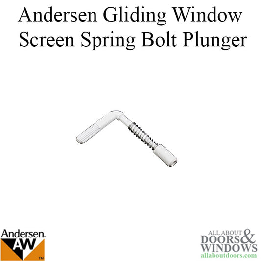 Andersen Perma-Shield Gliding Window Screen Spring Bolt Plunger Old Style