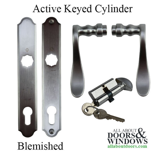 Blemished - Munchen Active Handle set M112PL / 374N - Brushed Chrome