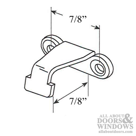 Keeper, Tie Bar Sash Lock 7/8" C-C Slotted Hole