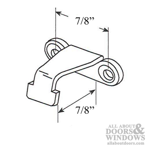 Keeper, Tie Bar Sash Lock 7/8