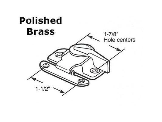 Sash / Cam Lock - Wood Sash Hardware, Solid Brass - Polished Brass