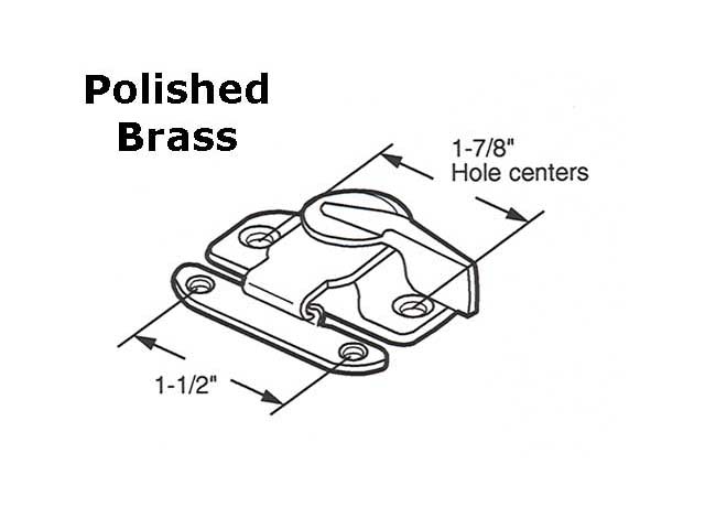 Sash / Cam Lock - Wood Sash Hardware, Solid Brass - Polished Brass - Sash / Cam Lock - Wood Sash Hardware, Solid Brass - Polished Brass