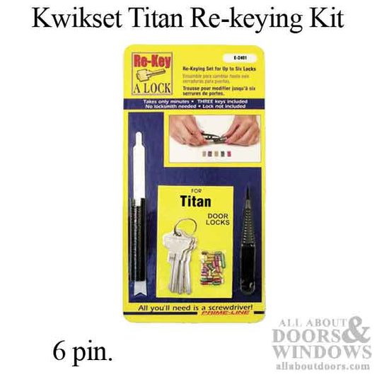 Discontinued - Kwikset Titan Re-keying Kit, 6 pin