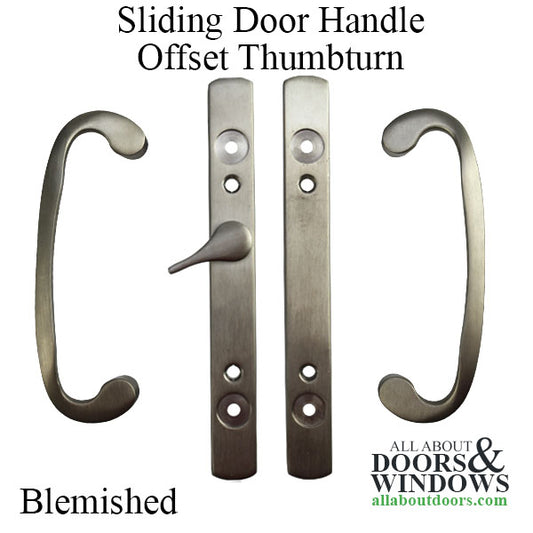 Blemished - Legacy Glass Sliding Door Handle, Offset Thumb Turn