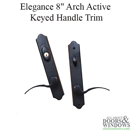 Elegance 8" Arch Active Keyed Handle Trim - Oil Rubbed Bronze - BLEMISHED