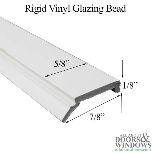 Glazing Bead, 3 line Shape, Rigid Vinyl Milgard Vinyl 14’ - Glazing Bead, 3 line Shape, Rigid Vinyl Milgard Vinyl 14’