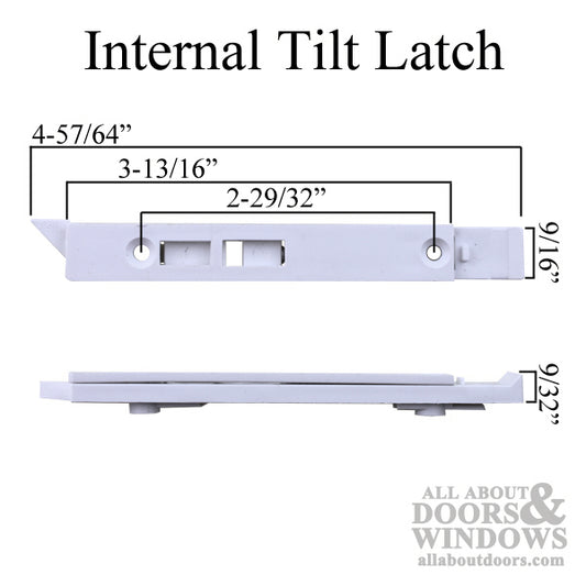 Concealed Internal Tilt-In latch, - White  SH Window Narrow - Pair - White