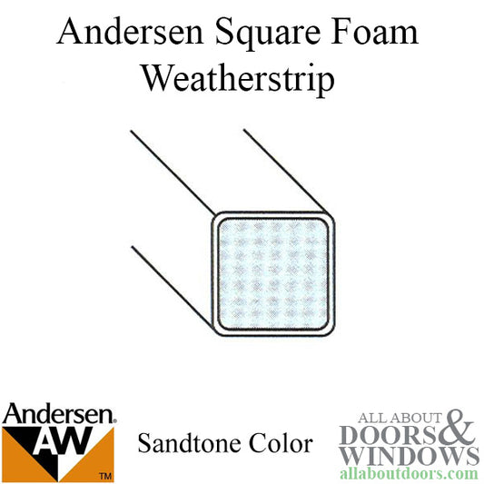 Weatherstrip, Narroline, Top and bottom rail foam - Sandtone (Tan)