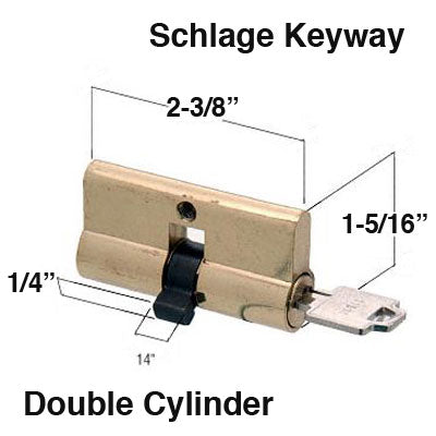 Active Keyed Cylinder Lock - Double Keyed - Solid Brass - Active Keyed Cylinder Lock - Double Keyed - Solid Brass