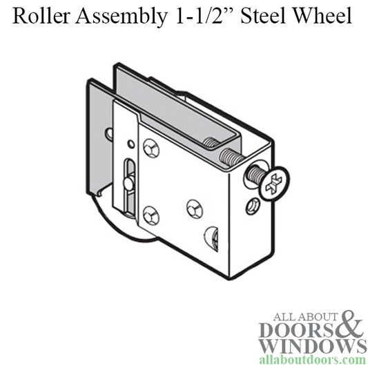 1-1/2 Steel wheel, roller assembly