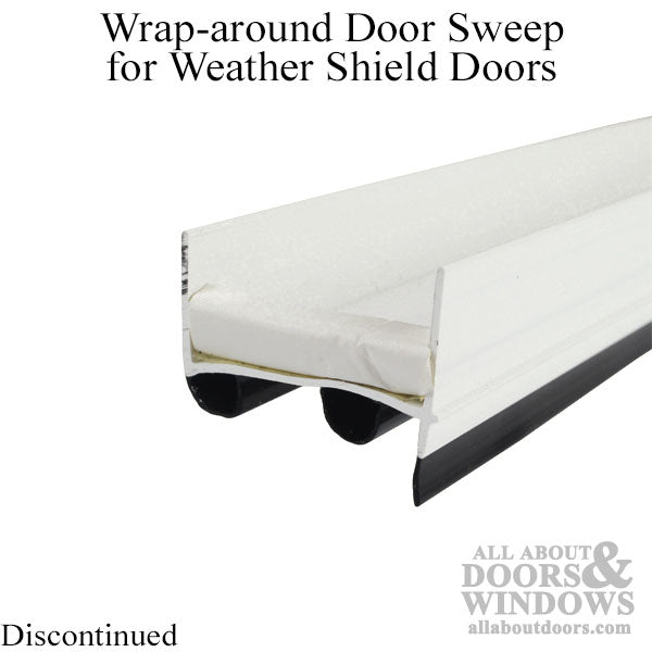 Discontinued - 36 Sweep, U-shape, wrap-around vinyl door bottom / sweep - Discontinued - 36 Sweep, U-shape, wrap-around vinyl door bottom / sweep