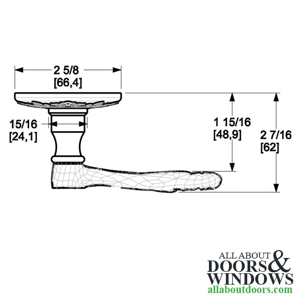 5121 Estate Lever, Pair - Lifetime Polished Brass - 5121 Estate Lever, Pair - Lifetime Polished Brass