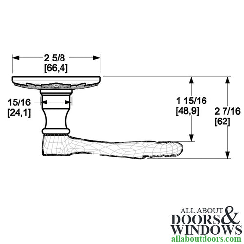 5121 Estate Lever, Pair - Lifetime Polished Brass - 5121 Estate Lever, Pair - Lifetime Polished Brass