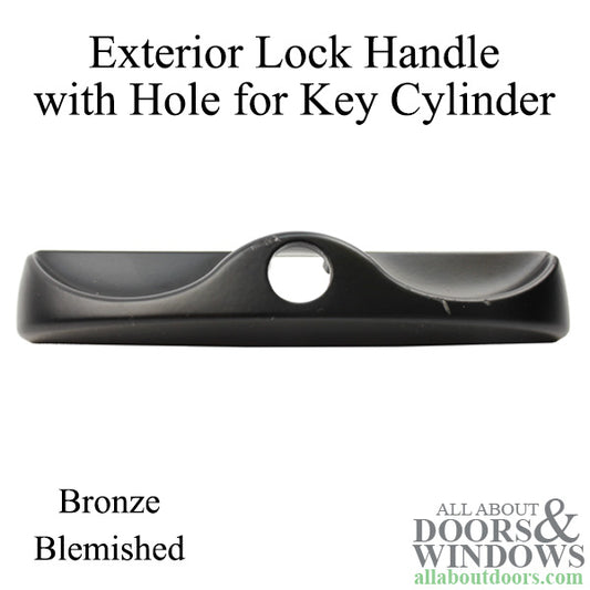 Outside Lock Handle, with Cylinder Hole, Tuscany Vinyl Sliding Door